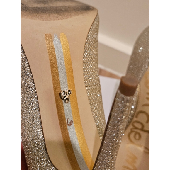Sam Edelman Gold Glitter Women\'s Pumps